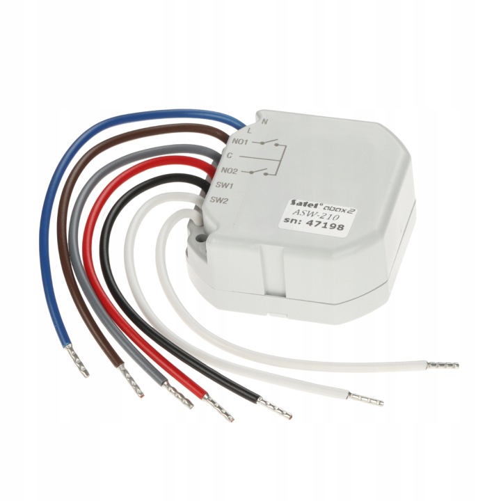 Bezdrátový Dvoukanálový Ovladač 230V Ac ASW-210 ABAX/ABAX2 Satel
