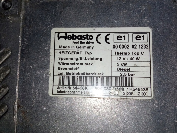 GSM Webasto diesel with temperature monitoring Thermo Top C GSM controller 10