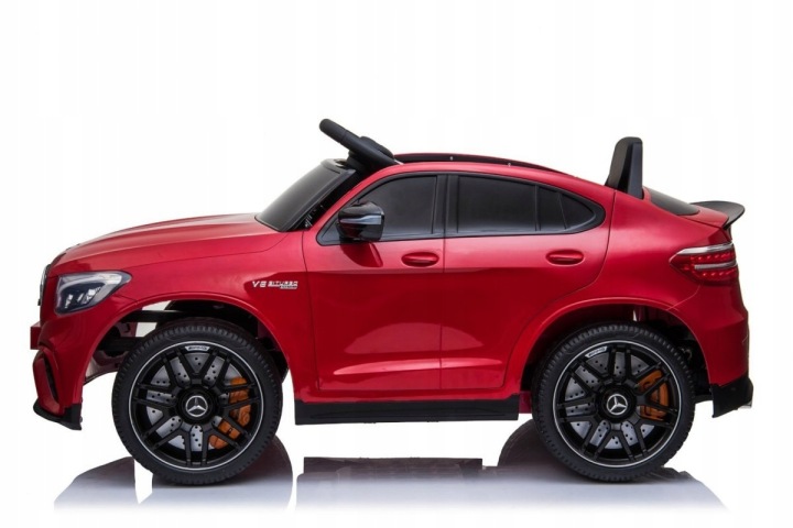 Авто на акумуляторі Mercedes GLC 63S Колеса EVA USB Червоний — фото 3