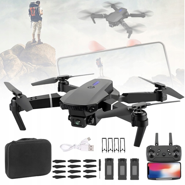 Дрон E88 PRO камера 4K 1080P Wifi FPV — фото 14