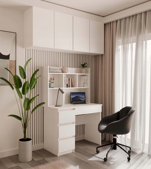 Письмовий стіл TopEshop Mijas 98 x 51 x 146 см білий — фото 4