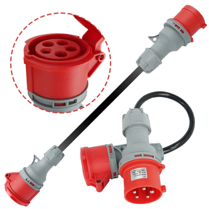 Adaptér Zástrčka Cee Camping Adaptér Redukce Zásuvka 32A 16A IP44