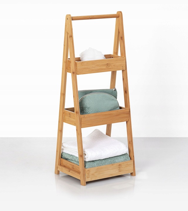 REGAŁ BAMBUSOWY do łazienki BOHO SKANDYNAWSKI Marka 5five Simply Smart
