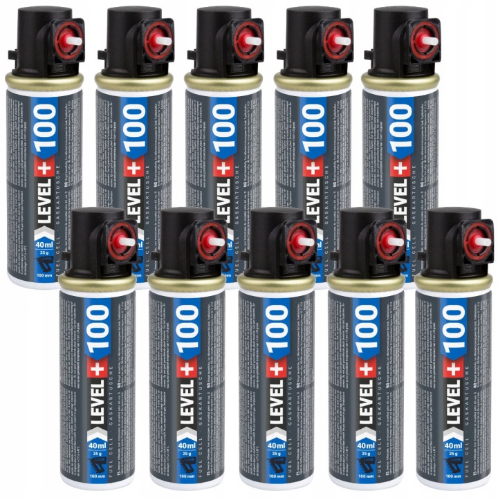 Plyn do plynových hřebíkovaček 100 mm 40 ml 25 g LEVEL+100 10 ks