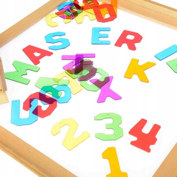MASTERKIDZ Прозорі Цифри і Літери 38 шт. Монтессорі — фото 3