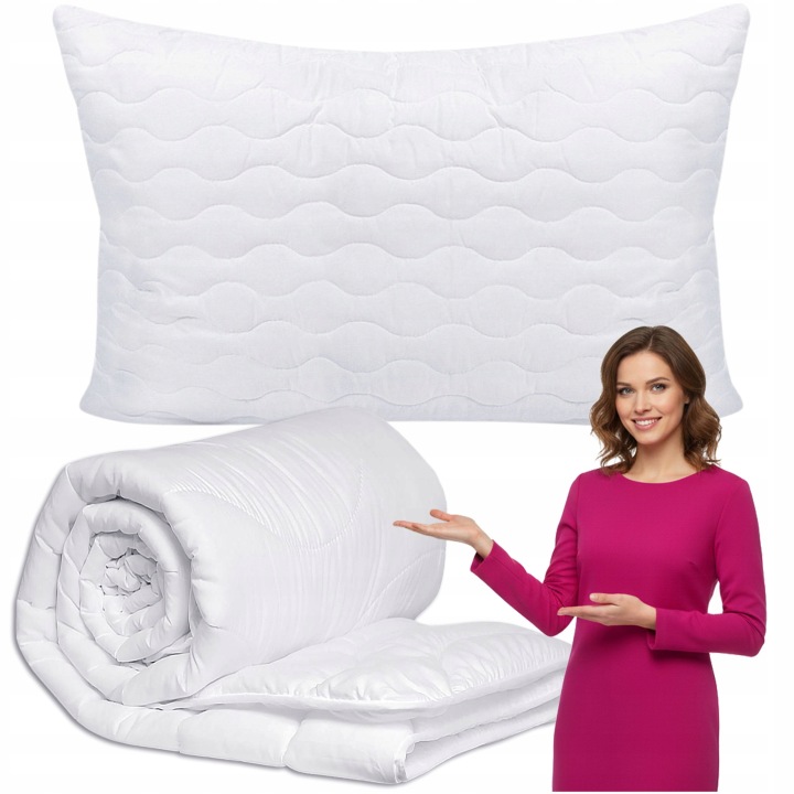 Přikrývka A Polštáře 200x220 2x 50x70 Kompletní Antialergická Sada Premium