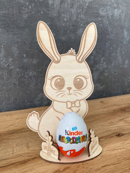 Зайчик стійка на яйце KINDER ім'я великдень — фото 4