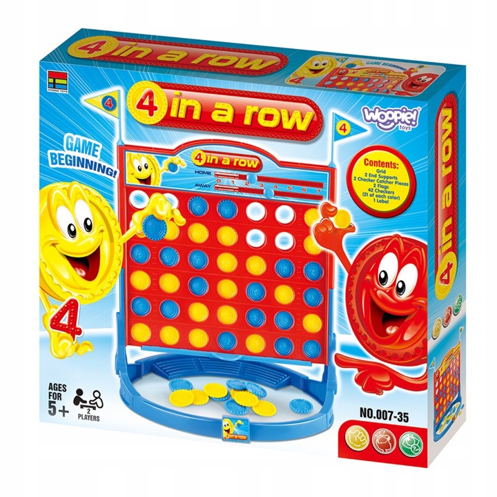 GRA ZRĘCZNOŚCIOWA 4 W RZĘDZIE LINII LOGICZNA STRATEGICZNA EDU 5+ WOOPIE Wydawca Woopie