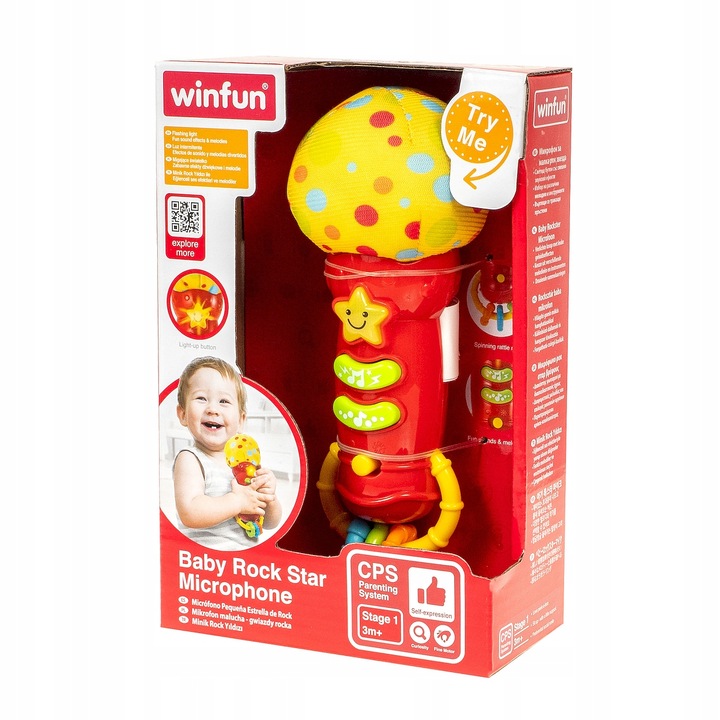 Gyerek mikrofon Csörgő Puha Hangok Játék Smily Play