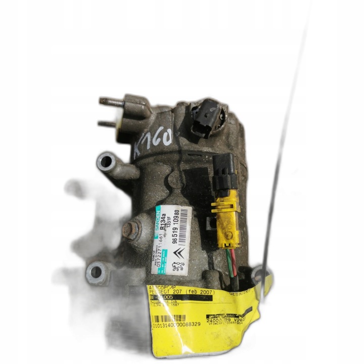PEUGEOT 207 9651910980 compressor; of the air conditioning