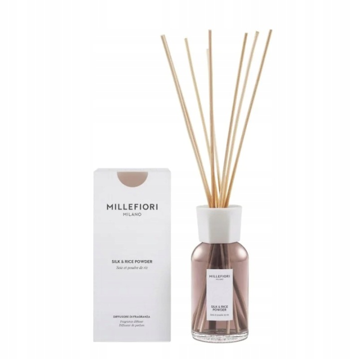 Vonné tyčinky Silk & Rice Power 77DDSR 250 ml Millefiori Milano