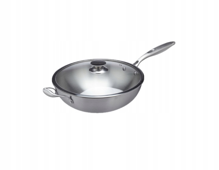 Wok Z Nerezové oceli se skleněným víkem 10038406