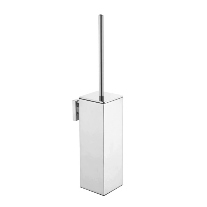 Nástěnný Wc kartáč Chrom Nerezová Ocel 304 Čtvercový do koupelny