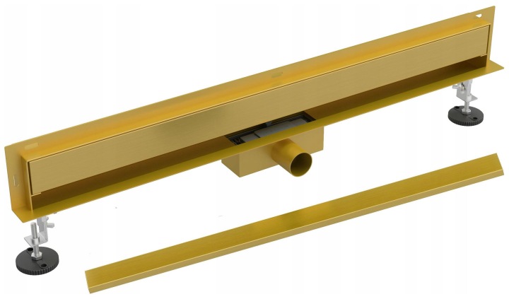 Lineární Odtok Stěnový Boční 60cm Zlatý