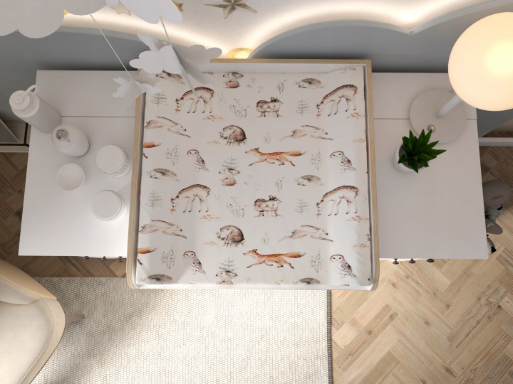 Пеленальник Накладка на Комод Koppang 46 см IKEA 54x72 см Графітовий Простий — фото 4