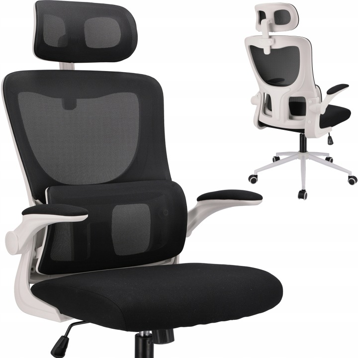 Kancelářská otočná židle Ergonomická Moderní do kanceláře Zeo černá JUMIhome