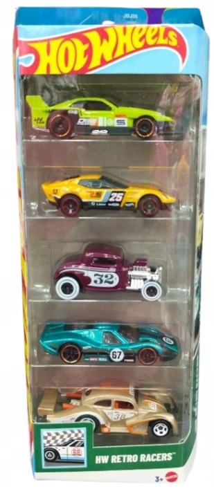 Hot Wheels - Ретро RACERS - 5 шт. - набір 5 шт. - Ford, Volkswagen VW