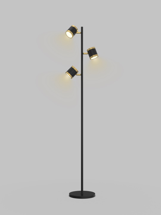 Podlahová lampa Toulouse se třemi zdroji světla