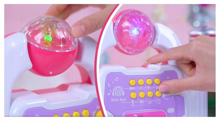KARAOKE FOR KIDS MICROPHONE AMPLIFIER TRIPOD SET SOUND LED EFFECTS Minimum kid's age 5