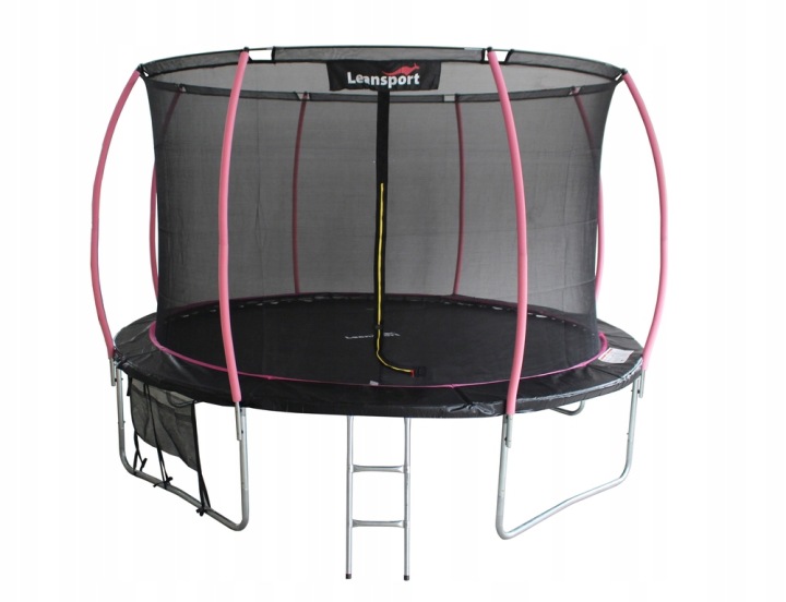 Батут LEAN Sport Max 16ft Чорно-рожева