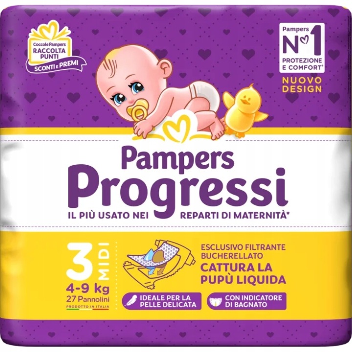 Підгузки Pampers Progressi Розмір 3 27 шт.