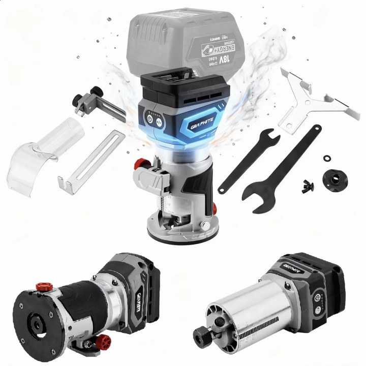 Akumulátorová frézka Energy+ 18V Graphite 58GE140