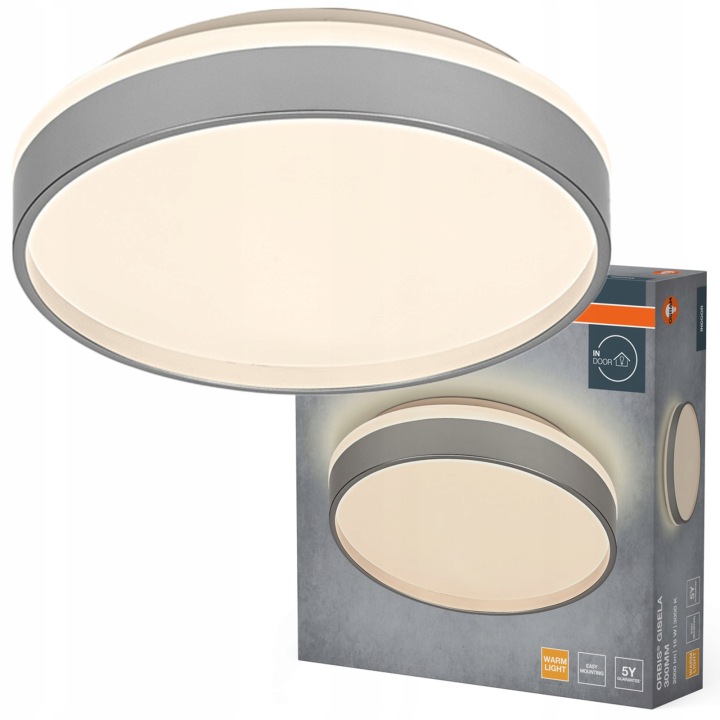 Stropní Svítidlo Led nástěnné svítidlo 16W 1000lm 3000K Teplá stříbrná barva Orbis Osram