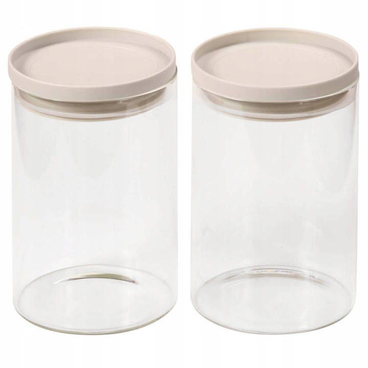 Nádoba Na Potraviny s víkem 800 ml skleněná x2