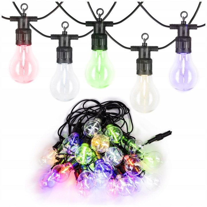 Venkovní Lampy Osvětlení Na Elektřinu Girlanda Žárovky 15 Led Multicolor