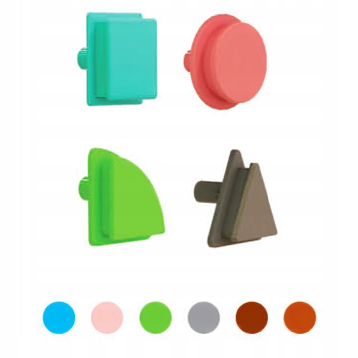 MASTERKIDZ Geometryczne Elementy Akcesoria do tablic STEM 8 Kolorów 256szt Rodzaj suchościeralna