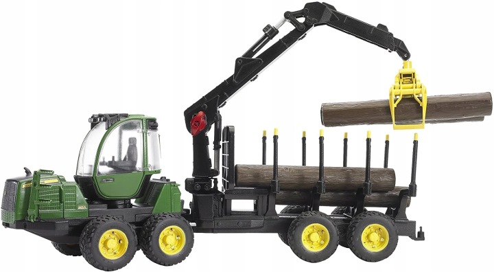 Bruder Форвардер John Deere 1210E з захоплювачем і 4 колодами 02133 — фото 2