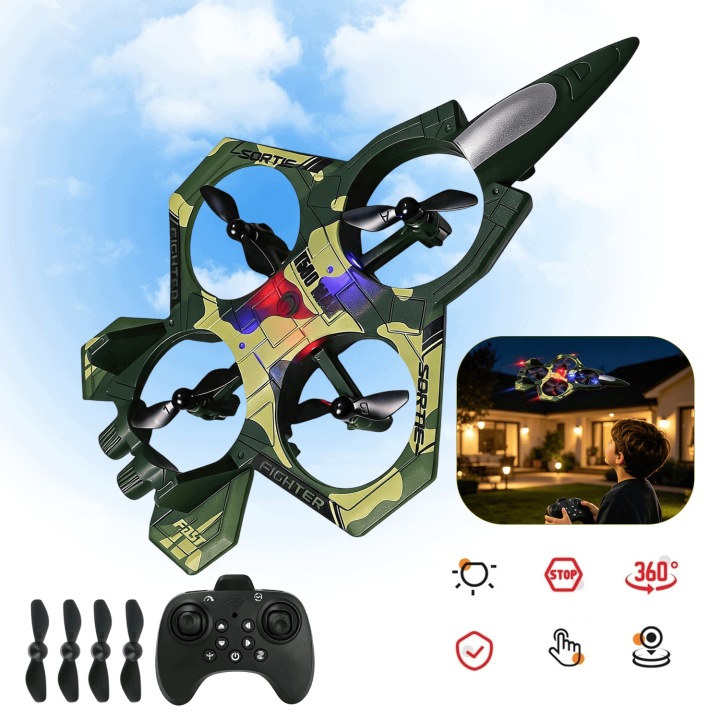 SAMOLOT RC,2,4 ГГц,дистанційно керований DRON зі світлом для дітей і дорослих — фото 8