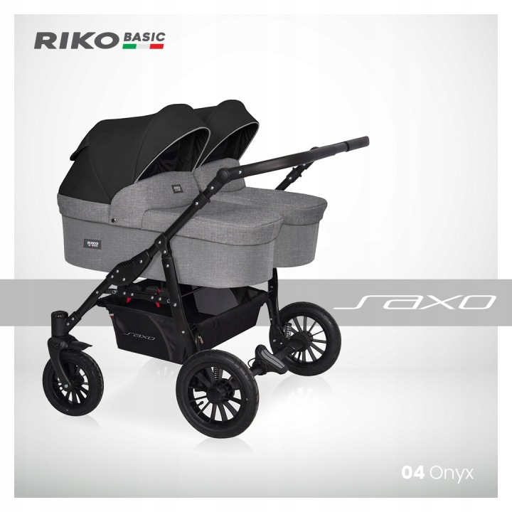 RIKO BASIC SAXO візок для двійні люлька-прогулянка 02 STONE — фото 6