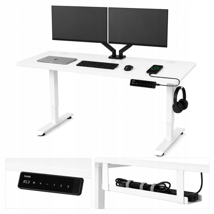 Elektrický psací stůl 120x60 s nastavitelnou výškou 73-118 cm Monolitická Deska