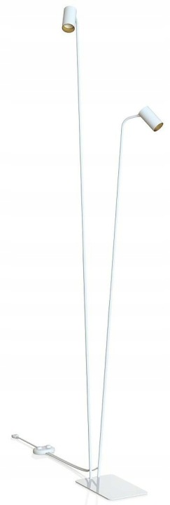Podlahová lampa Mono Bílá Zlatá 2xGU10 216 cm Stojací lampa do obývacího pokoje Domov