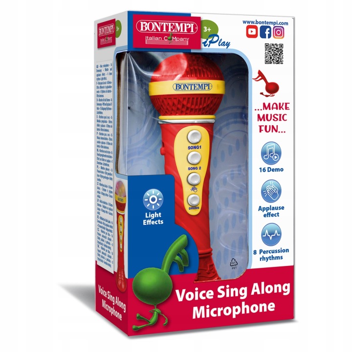Bontempi Мікрофон Voice Sing-a-Long червоний — фото 3