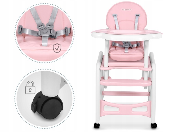 Стільчик для годування SINCO для дітей складані таця RICOKIDS + слинявчик — фото 11