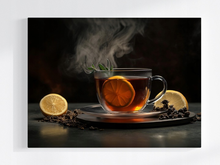 Plakát Černý Čaj Nápoj Nálev Listy Citron 100x75