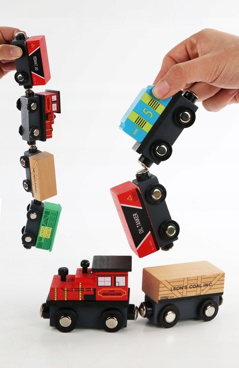 Wooden Queue Train for Magnet Locomotive Effects none