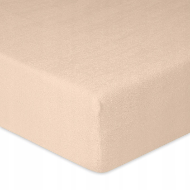 Froté prostěradlo s gumičkou 180/190x190/200x30 krémové Premium