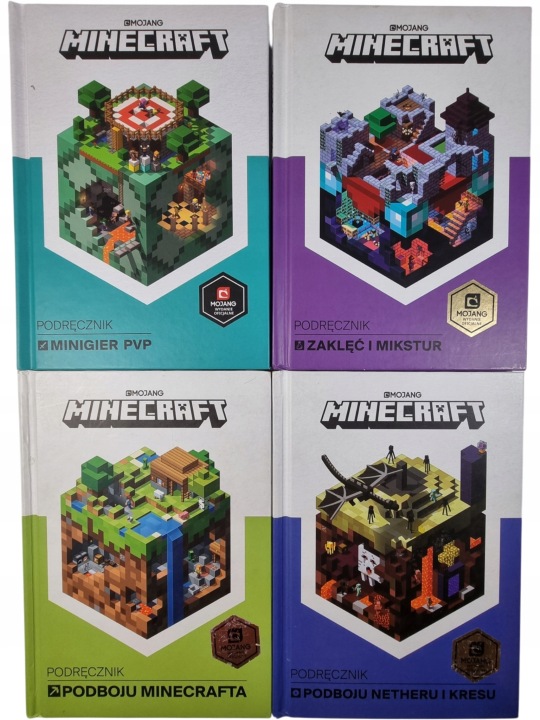 Zdjęcie egzemplarza: Minecraft / Kolekcja Podręczników Gracza / zestaw 4 książek