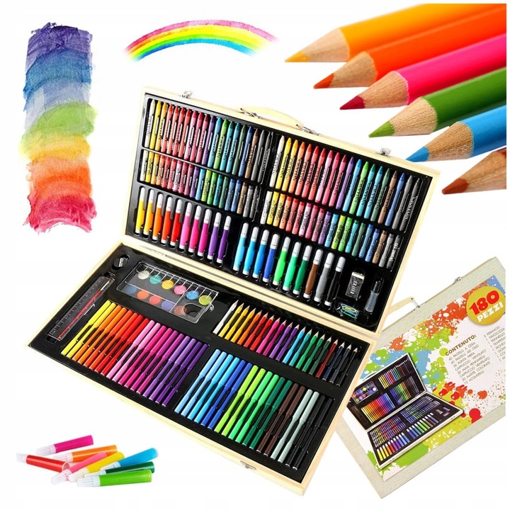 Artistic Painting Set in a Suitcase 180 pcs.