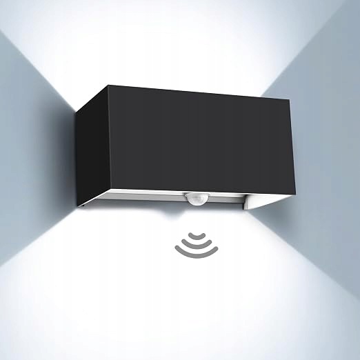 Nástěnná Led lampa 20 W s pohybovým senzorem IP65, nastavitelný úhel svícení