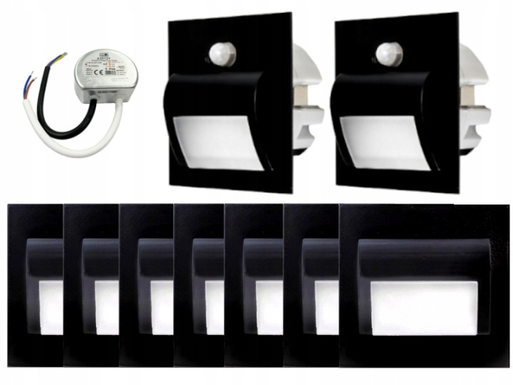 Sada schodišťových světel Halogen Led 9x senzory