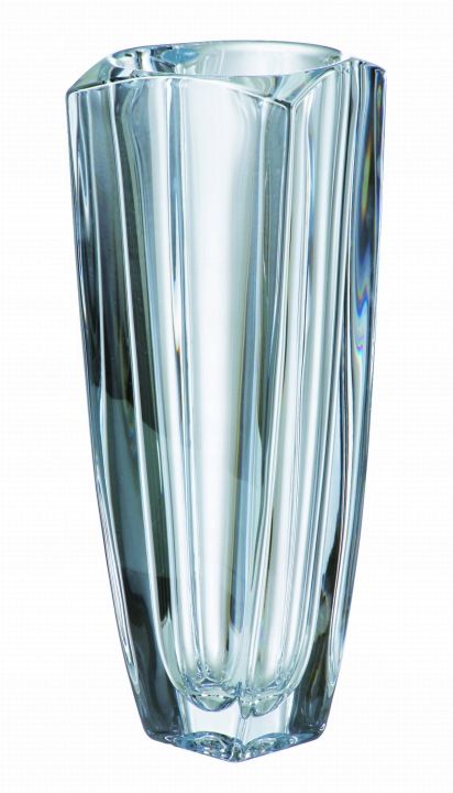 Skleněná váza na květiny 28 cm, prémiový křišťálový flakon Arezzo Bohemia
