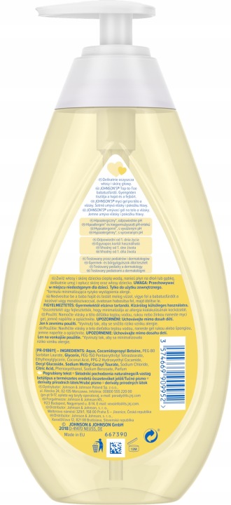 Johnson's Top-To-Toe рідина для миття тіла і волосся 500 мл (Pump) X12 — фото 3