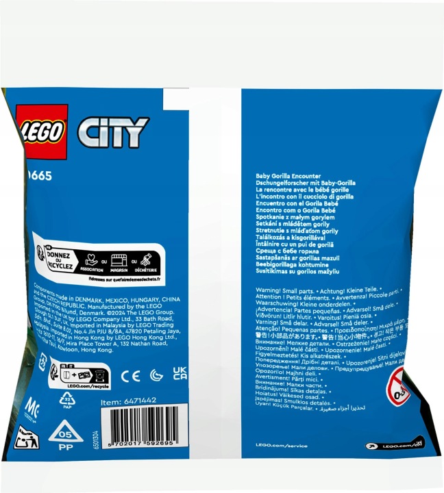 Сумочка polybag конструктор LEGO CITY 30665 Зустріч з маленьким горилою Новий — фото 2