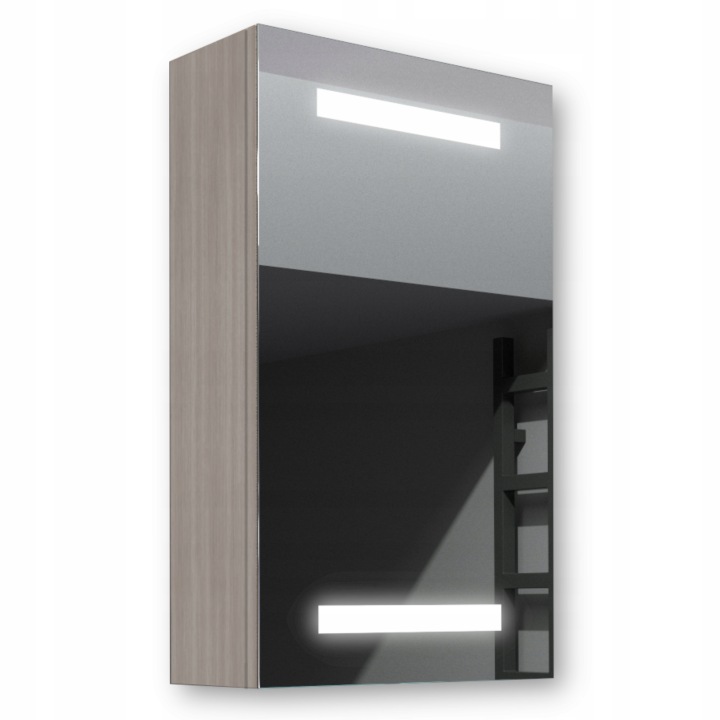 Dřevěná skříňka 40x70 Led zrcadlo Ares Akácie