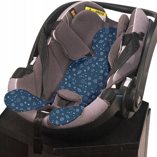 Вкладиш проти поту для крісла Kuli-Muli 0-13 кг колір темно-синій Tencel — фото 3