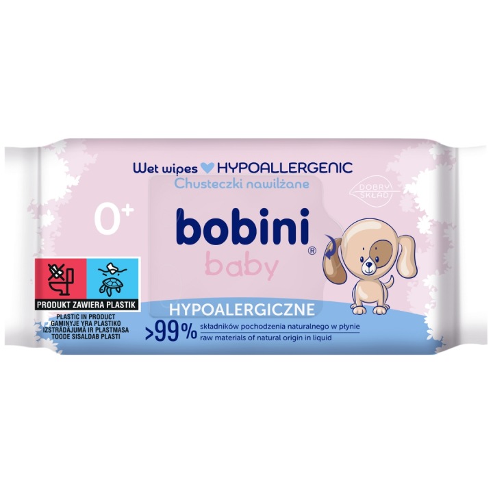 Bobini Baby z witaminą E серветки вологі для дітей і немовлят 60 шт. — фото 7
